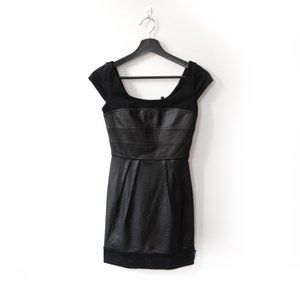 BCBGMaxAzria Faux Leather Bodycon Dress